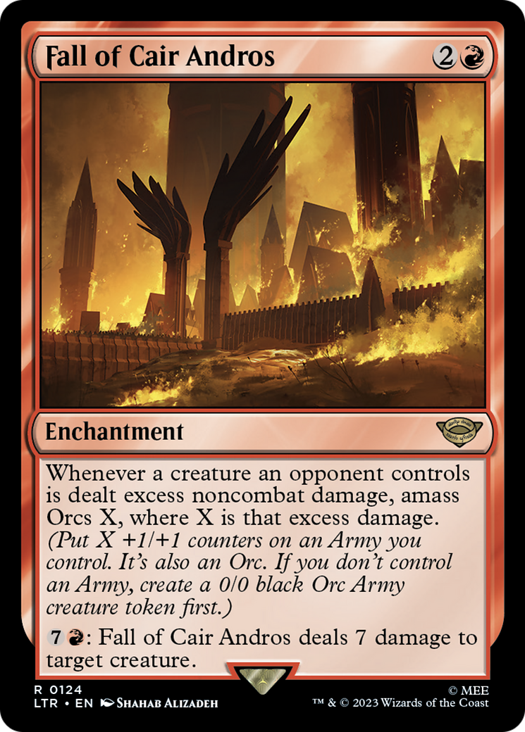 Fall of Cair Andros (LTR-124) [The Lord of the Rings: Tales of Middle-earth] Foil MTG Single Wizards of the Coast