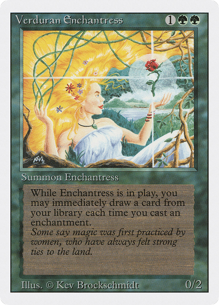 Verduran Enchantress (3ED-223) [Revised Edition] MTG Single Wizards of the Coast