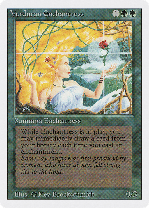 Verduran Enchantress (3ED-223) [Revised Edition] MTG Single Wizards of the Coast