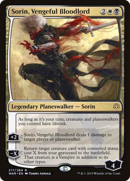 Sorin, Vengeful Bloodlord (WAR-217) [War of the Spark] MTG Single Wizards of the Coast