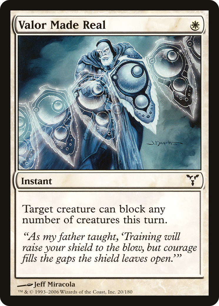 Valor Made Real (DIS-020) [Dissension] Foil MTG Single Wizards of the Coast