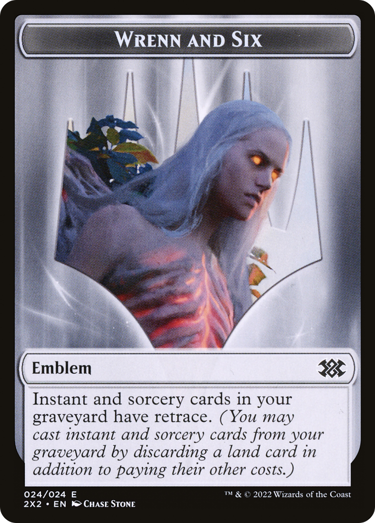 Wrenn and Six Emblem (T2X2-024) [Tokens] Double Masters 2022 Tokens MTG Single Wizards of the Coast