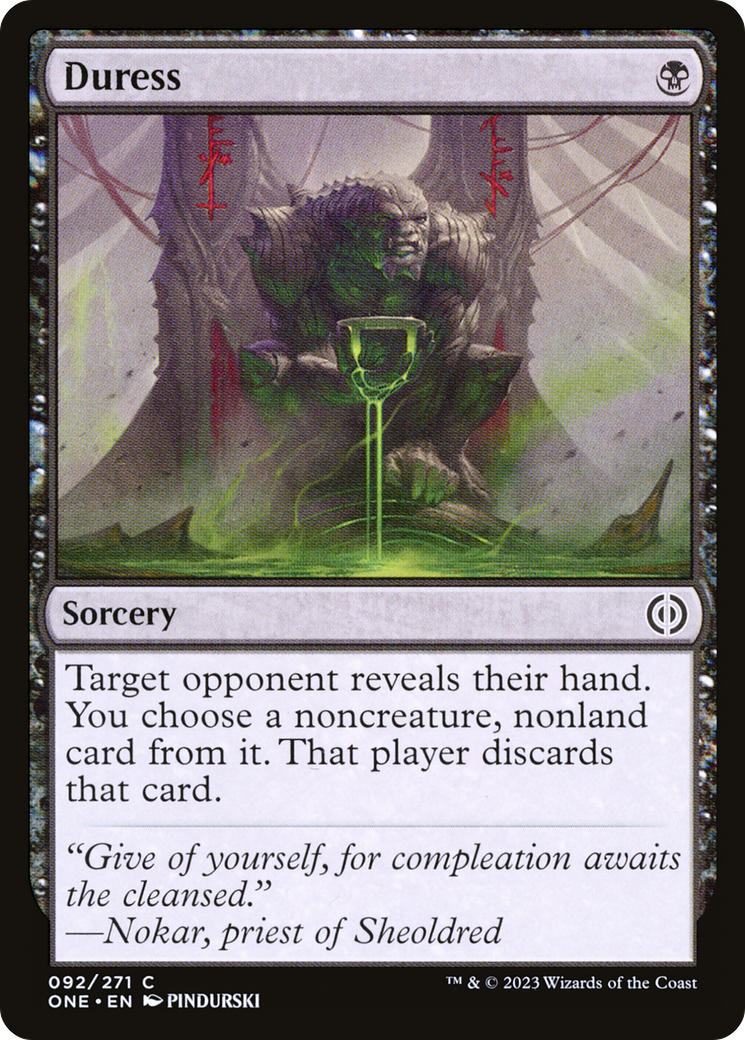 Duress (ONE-092) [Phyrexia: All Will Be One] Foil MTG Single Wizards of the Coast