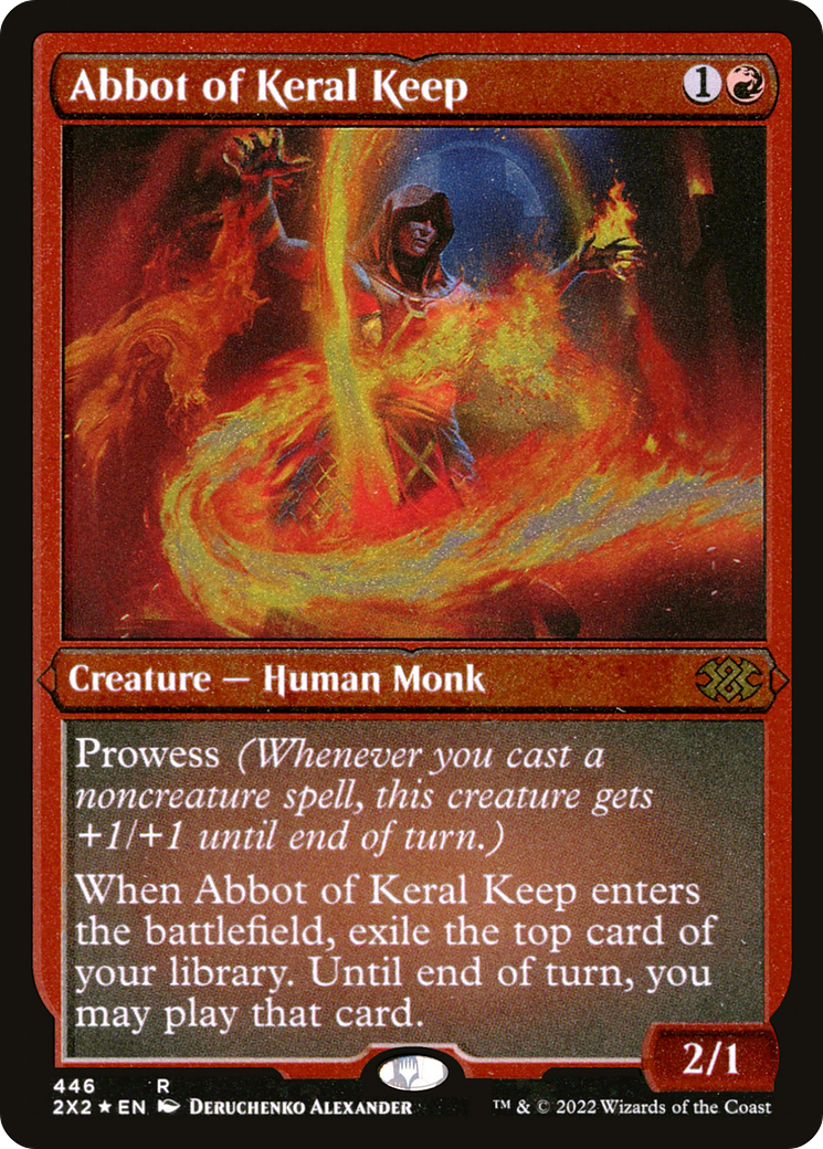 Abbot of Keral Keep (Foil Etched) (2X2-446) [Double Masters 2022] Foil MTG Single Wizards of the Coast
