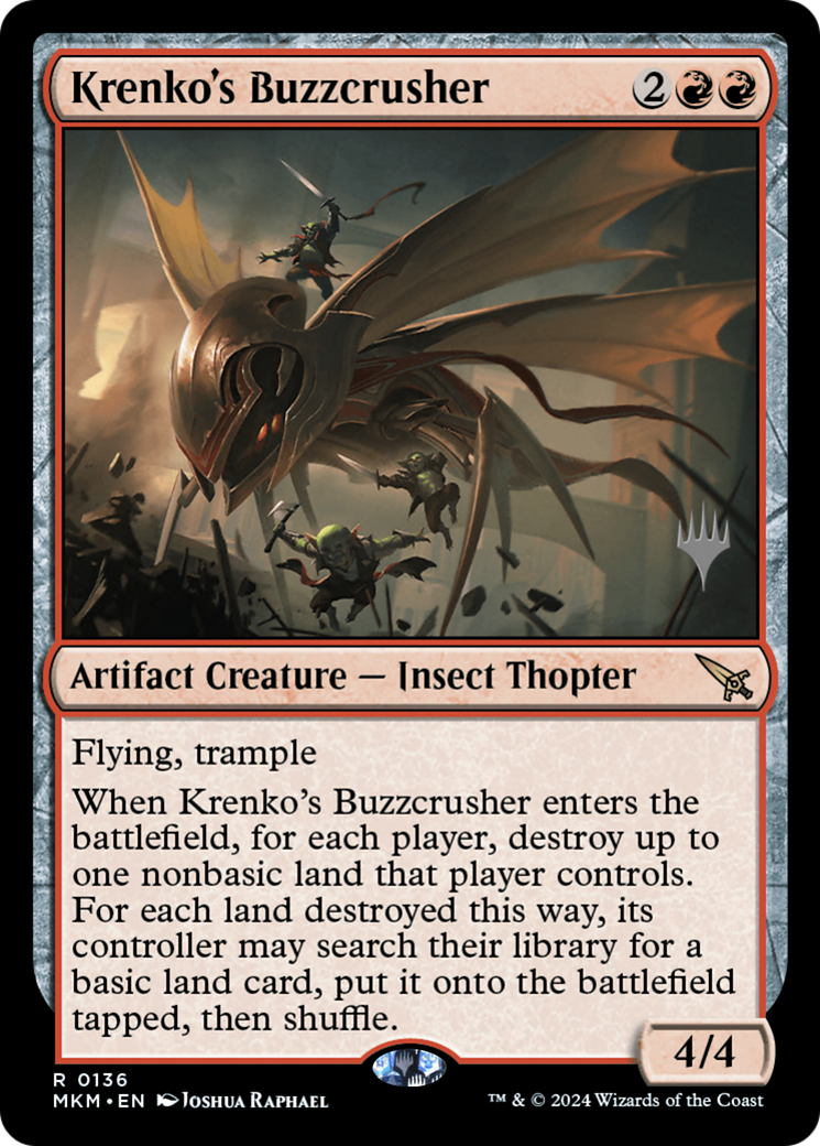 Krenko's Buzzcrusher (PPMKM-136) [Murders at Karlov Manor Promos] MTG Single Wizards of the Coast