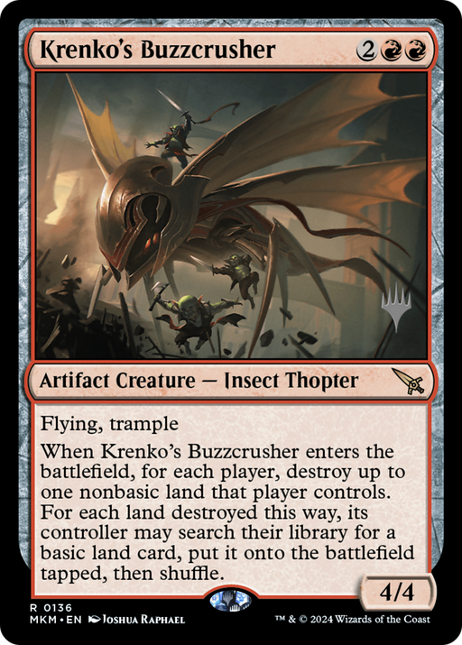Krenko's Buzzcrusher (PPMKM-136) [Murders at Karlov Manor Promos] MTG Single Wizards of the Coast