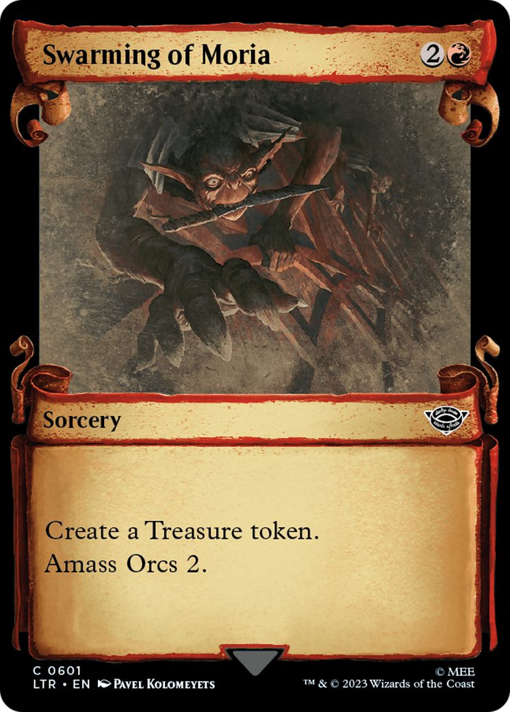 Swarming of Moria (Showcase Scrolls) (LTR-601) [The Lord of the Rings: Tales of Middle-earth] (Showcase) MTG Single Wizards of the Coast