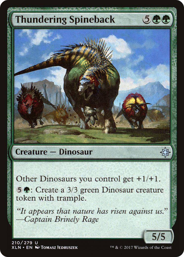 Thundering Spineback (XLN-210) [Ixalan] Foil MTG Single Wizards of the Coast