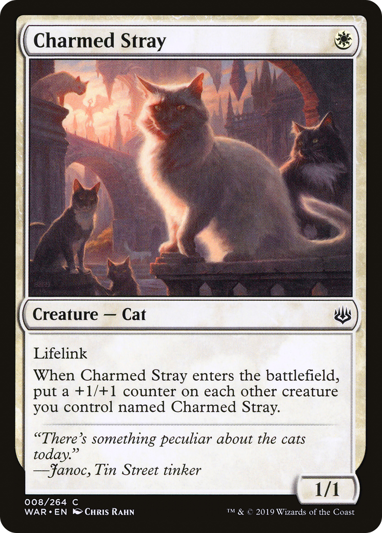 Charmed Stray [War of the Spark] MTG Single Magic: The Gathering