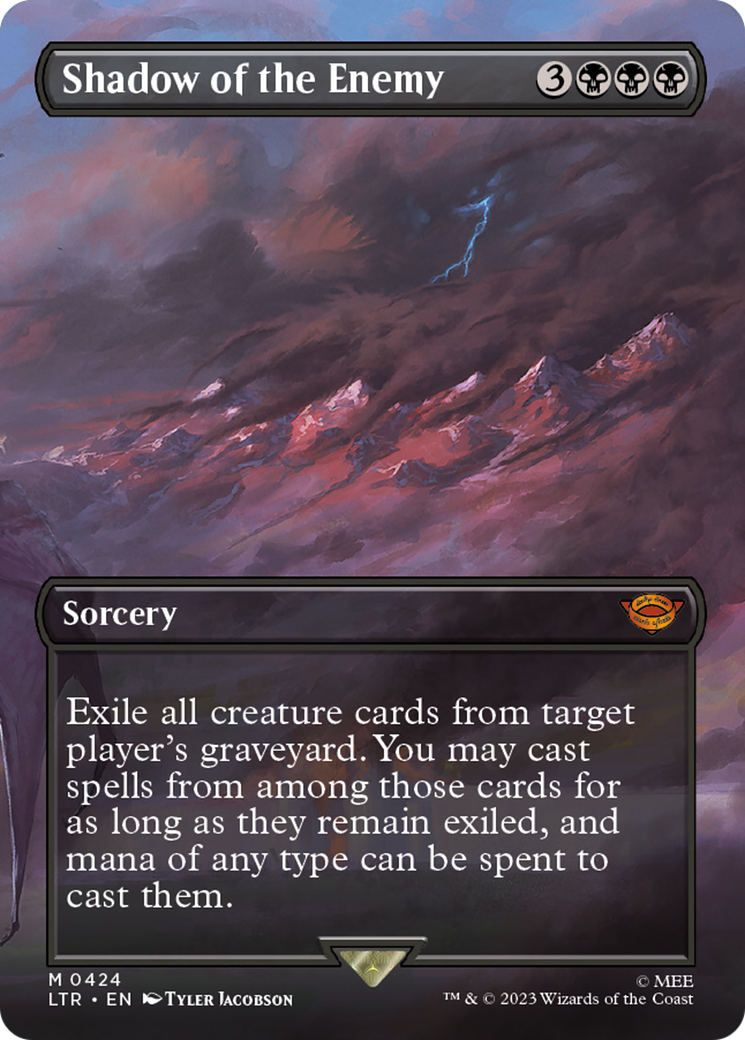 Shadow of the Enemy (LTR-424) [The Lord of the Rings: Tales of Middle-earth] (Borderless) Foil MTG Single Wizards of the Coast