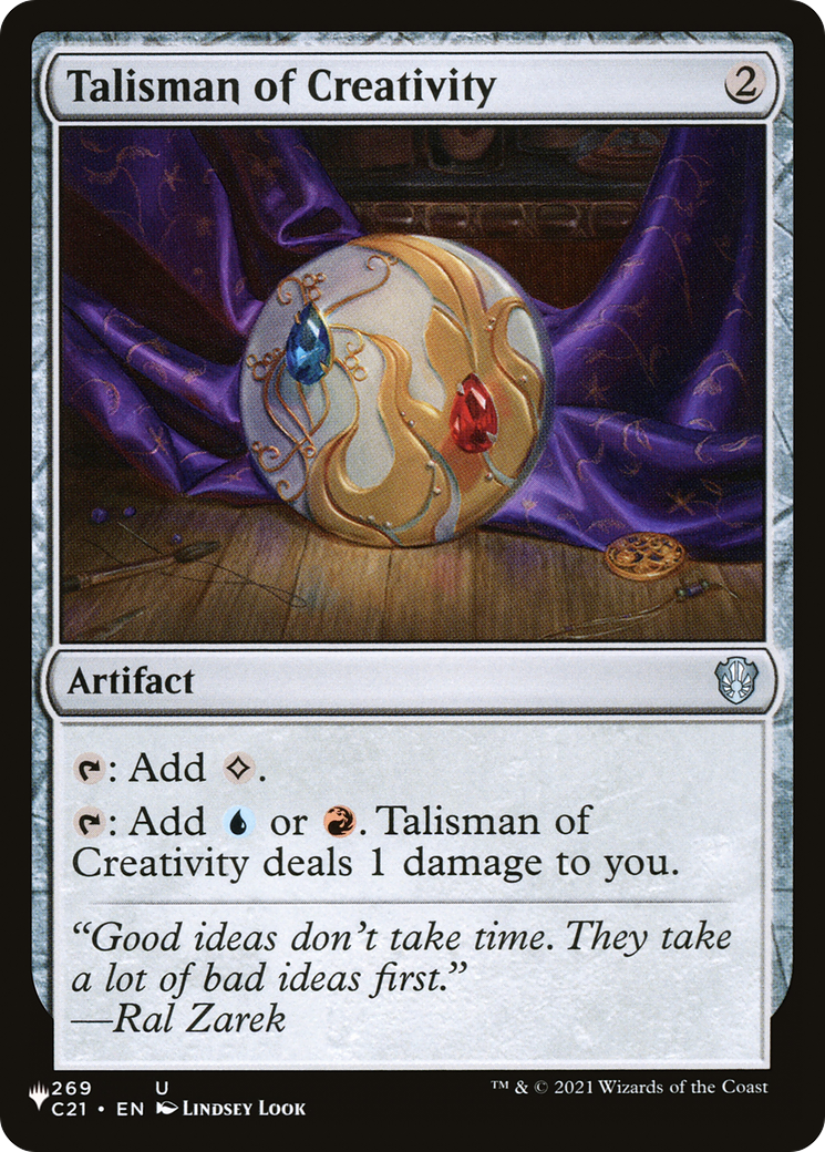 Talisman of Creativity (LIST-C21-269) [Mystery Booster] The List MTG Single Wizards of the Coast