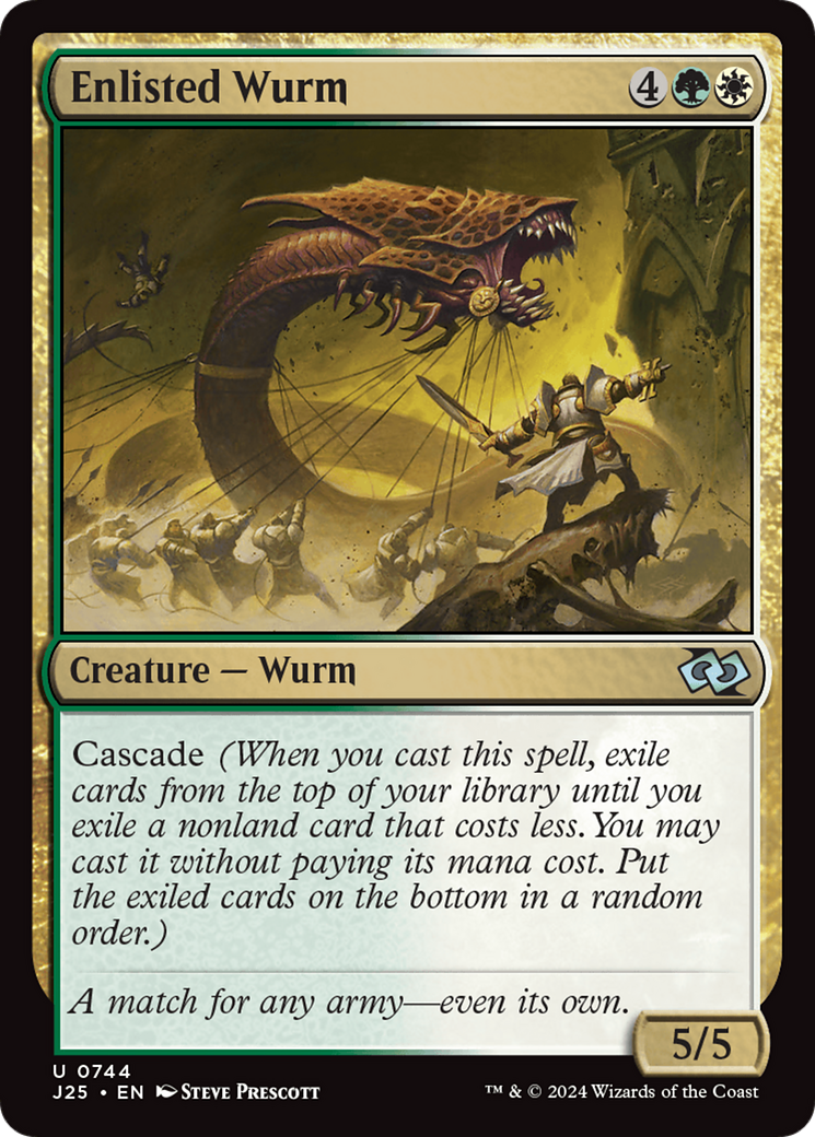 Enlisted Wurm (J25-744) [Foundations Jumpstart] MTG Single Wizards of the Coast