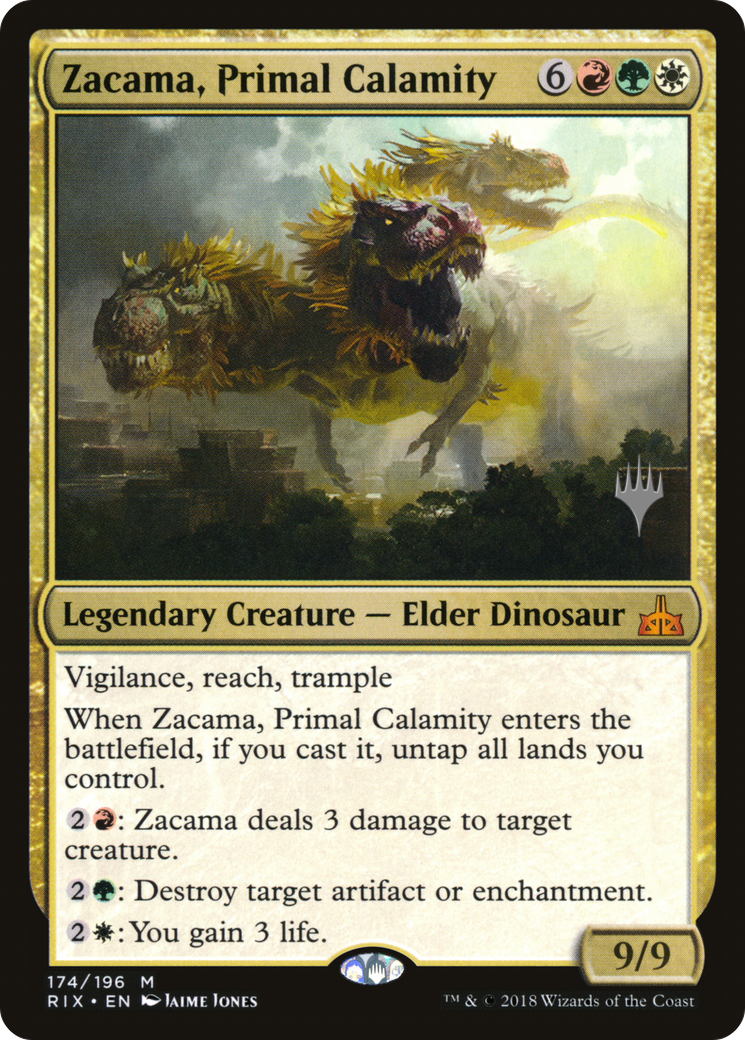 Zacama, Primal Calamity (PPM20-174) [Rivals of Ixalan Promos] MTG Single Wizards of the Coast