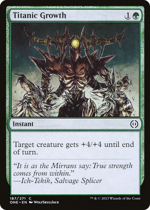 Titanic Growth (ONE-187) [Phyrexia: All Will Be One] Foil MTG Single Wizards of the Coast
