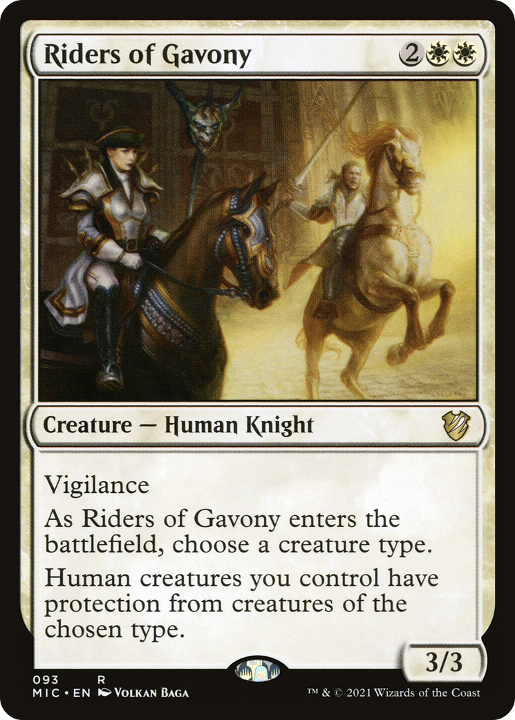 Riders of Gavony (MIC-093) [Midnight Hunt Commander] MTG Single Wizards of the Coast