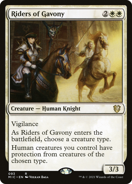 Riders of Gavony (MIC-093) [Midnight Hunt Commander] MTG Single Wizards of the Coast