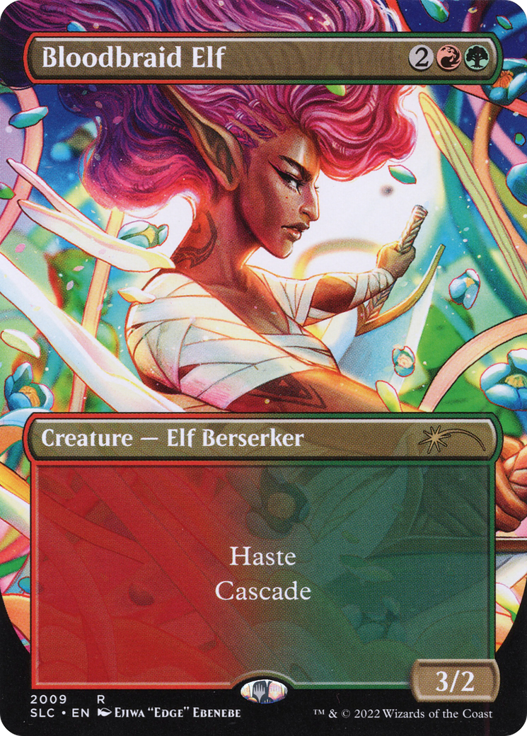 Bloodbraid Elf (SLC-2009) [Secret Lair] Countdown Kit (Borderless) MTG Single Wizards of the Coast