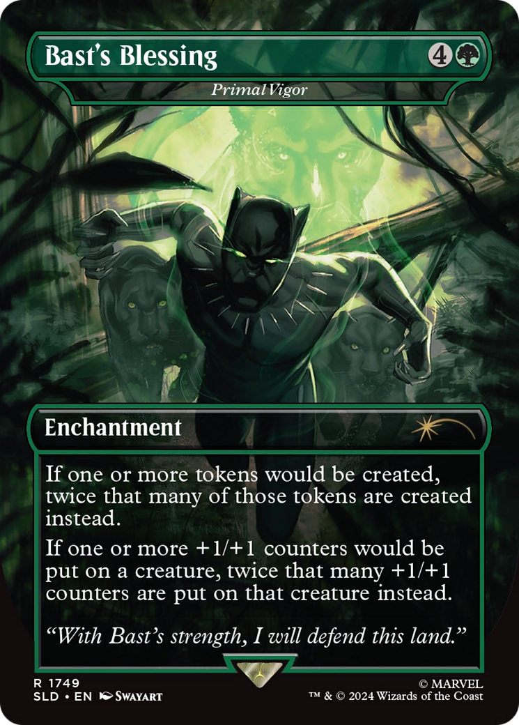 Bast's Blessing - Primal Vigor (SLD-1749) [Secret Lair] Drop (Borderless) MTG Single Wizards of the Coast