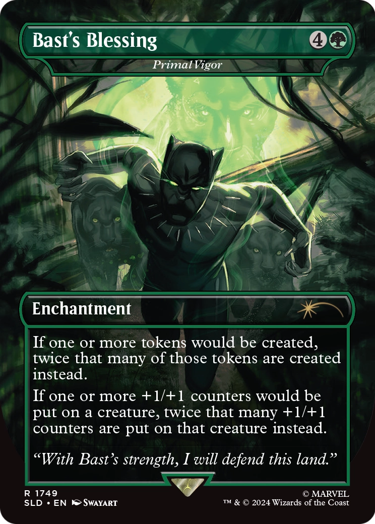 Bast's Blessing - Primal Vigor (SLD-1749) [Secret Lair] Drop (Borderless) MTG Single Wizards of the Coast