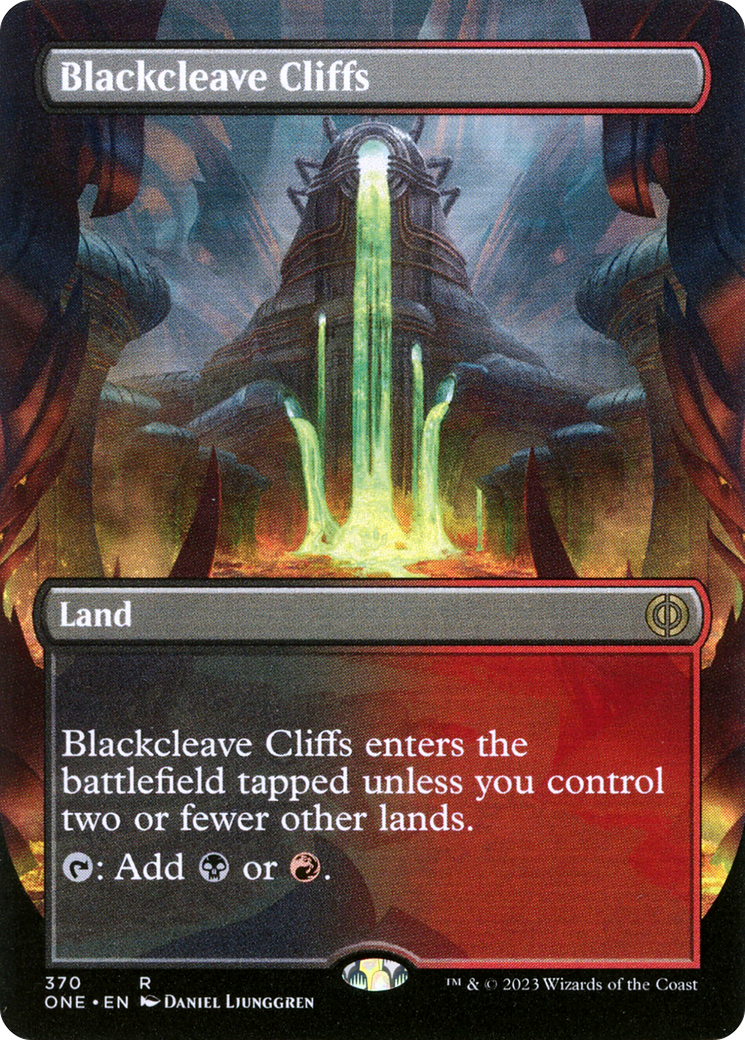 Blackcleave Cliffs (ONE-370) [Phyrexia: All Will Be One] (Borderless) MTG Single Wizards of the Coast