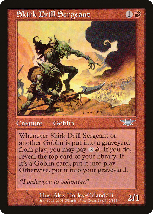 Skirk Drill Sergeant (LGN-112) [Legions] MTG Single Wizards of the Coast