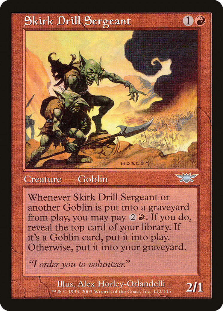Skirk Drill Sergeant [Legions] MTG Single Magic: The Gathering