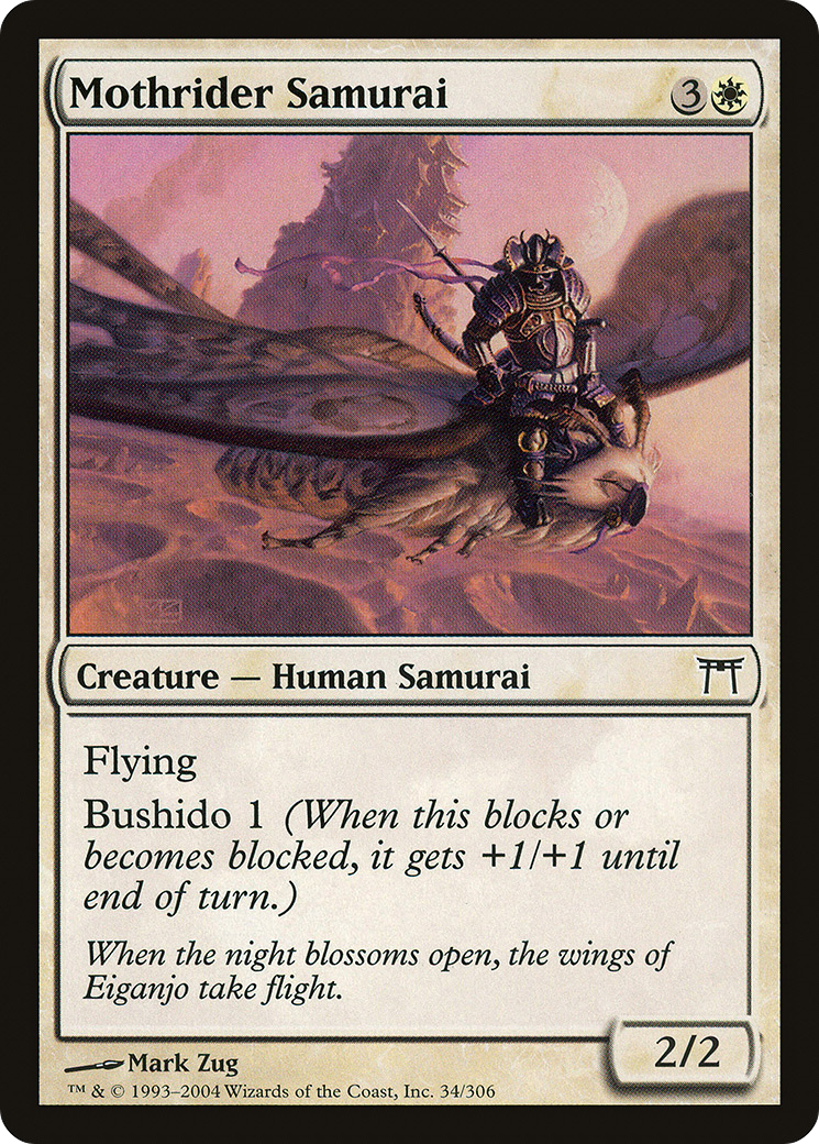 Mothrider Samurai (CHK-034) [Champions of Kamigawa] Foil MTG Single Wizards of the Coast
