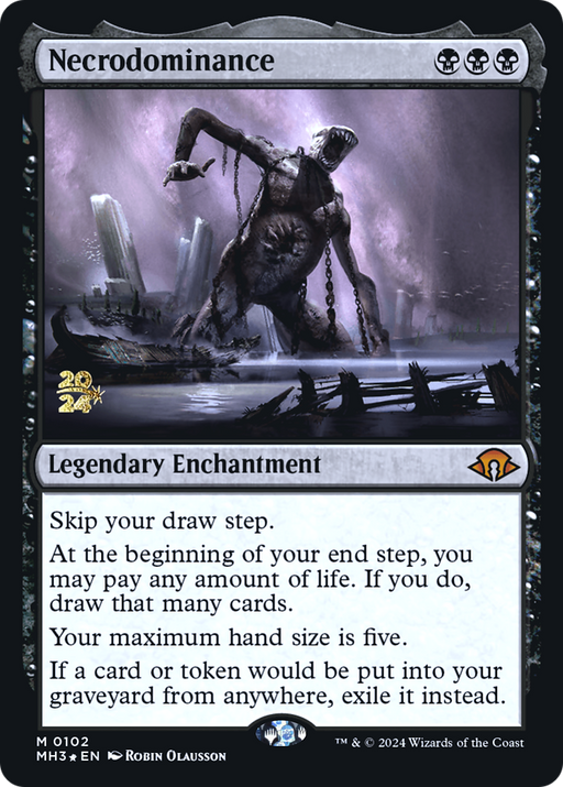 Necrodominance (PRE-102) [Modern Horizons 3 Promos] Foil MTG Single Wizards of the Coast