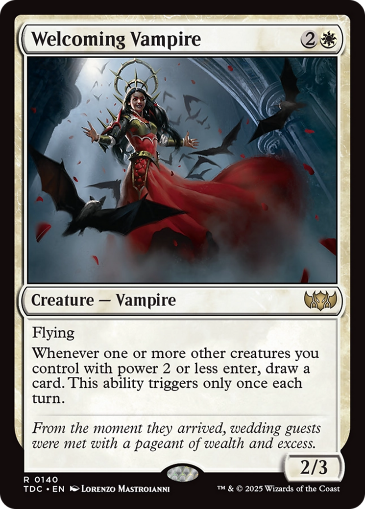 Welcoming Vampire (TDC-140) [Commander: Tarkir: Dragonstorm] MTG Single Wizards of the Coast