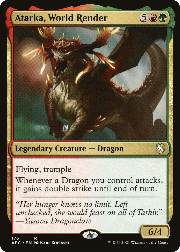 Atarka, World Render (AFC-176) [Forgotten Realms Commander] MTG Single Wizards of the Coast