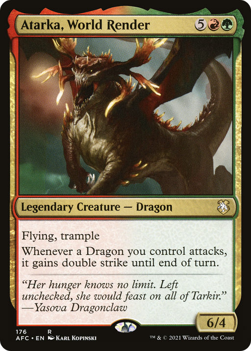 Atarka, World Render (AFC-176) [Forgotten Realms Commander] MTG Single Wizards of the Coast