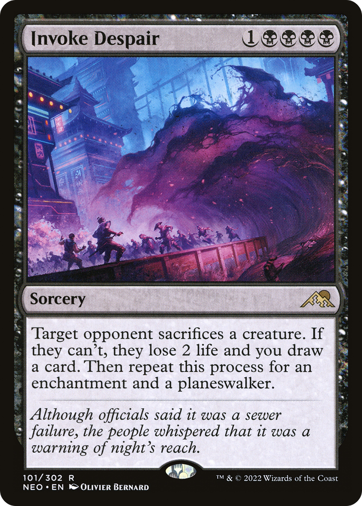 Invoke Despair (NEO-101) [Kamigawa: Neon Dynasty] MTG Single Wizards of the Coast