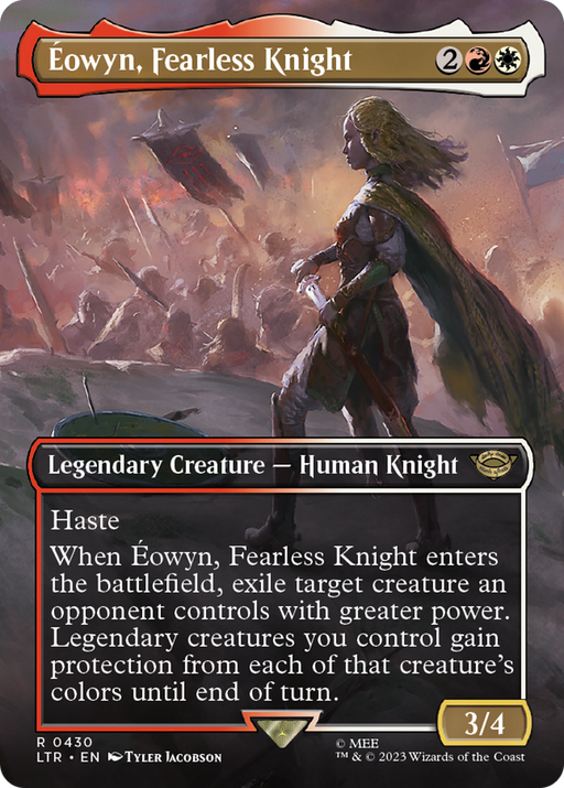 Eowyn, Fearless Knight (LTR-430) [The Lord of the Rings: Tales of Middle-earth] (Borderless) MTG Single Wizards of the Coast