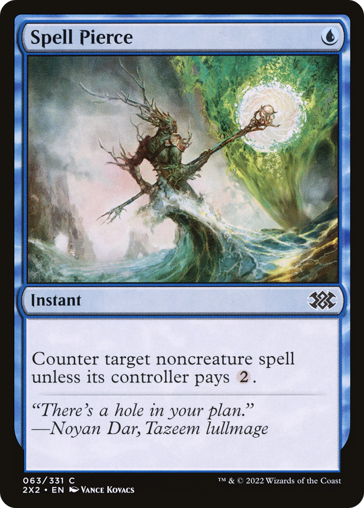 Spell Pierce (2X2-063) [Double Masters 2022] Foil MTG Single Wizards of the Coast