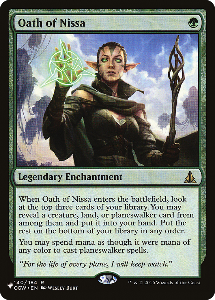 Oath of Nissa (LIST-OGW-140) [Mystery Booster] The List MTG Single Wizards of the Coast