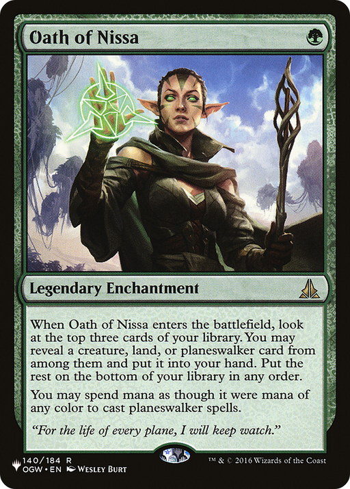 Oath of Nissa (LIST-OGW-140) [Mystery Booster] The List MTG Single Wizards of the Coast