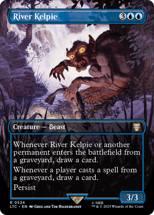 River Kelpie (LTC-524) [Tales of Middle-earth Commander] (Borderless) Foil MTG Single Wizards of the Coast
