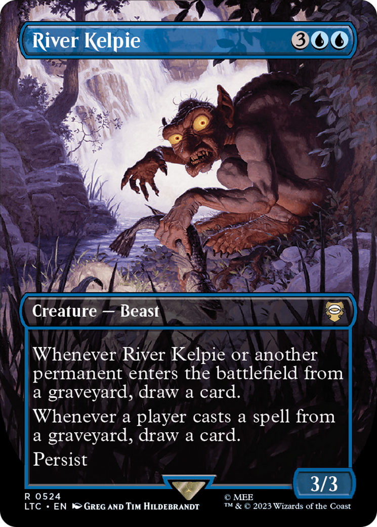 River Kelpie (LTC-524) [Tales of Middle-earth Commander] (Borderless) MTG Single Wizards of the Coast