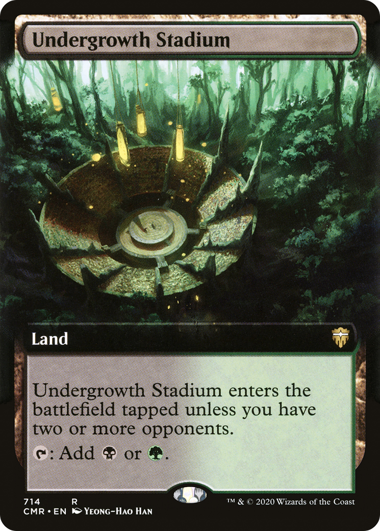 Undergrowth Stadium (CMR-714) [Commander Legends] (Extended Art) MTG Single Wizards of the Coast