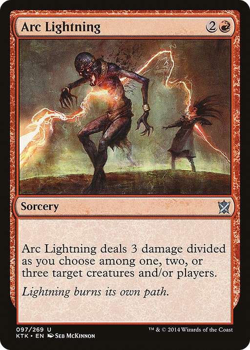 Arc Lightning (KTK-097) [Khans of Tarkir] MTG Single Wizards of the Coast