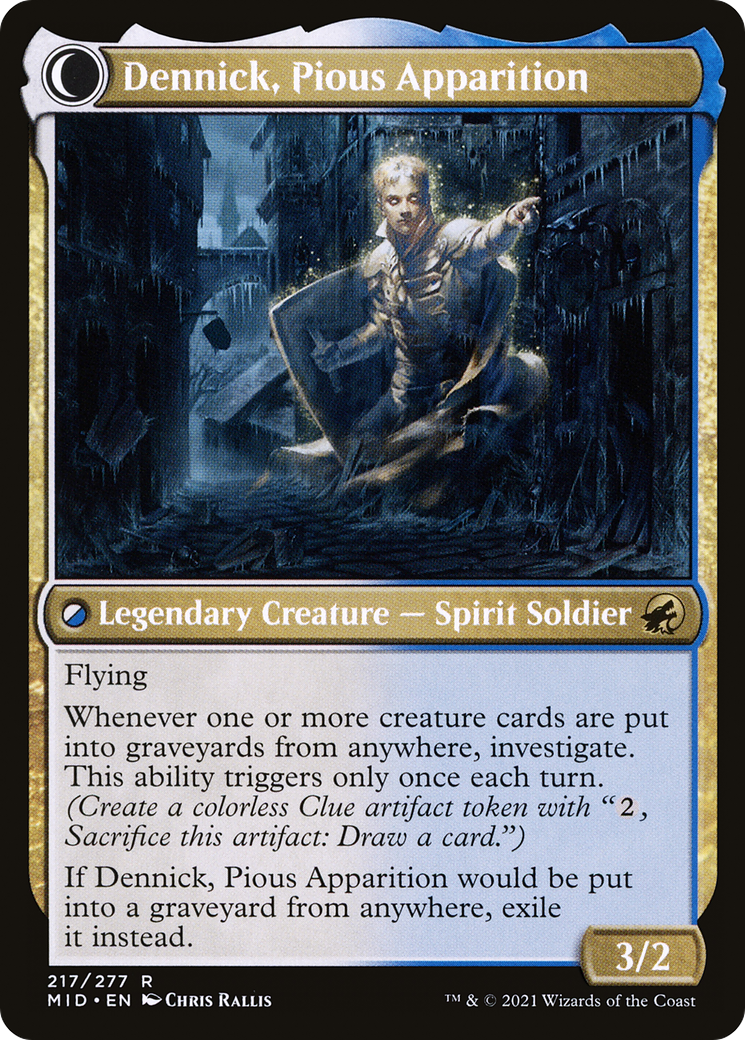 Dennick, Pious Apprentice (MID-217) [Innistrad: Midnight Hunt] Foil MTG Single Wizards of the Coast