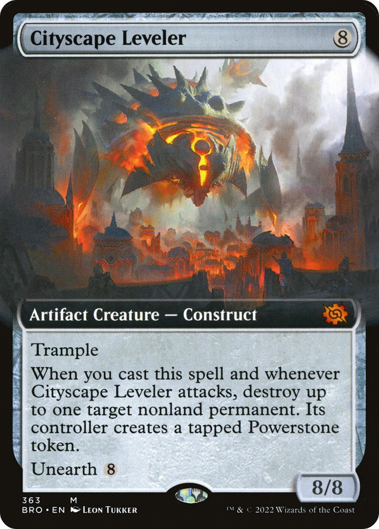 Cityscape Leveler (BRO-363) [The Brothers' War] (Extended Art) MTG Single Wizards of the Coast