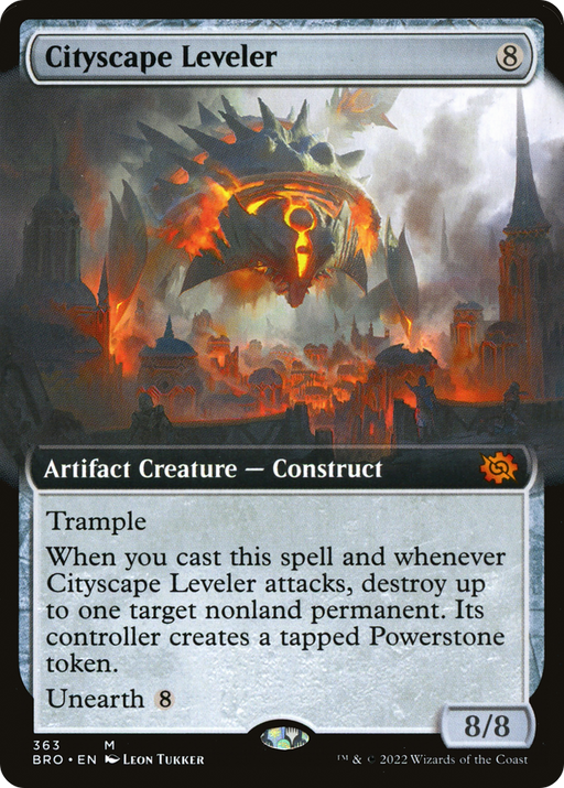Cityscape Leveler (BRO-363) [The Brothers' War] (Extended Art) MTG Single Wizards of the Coast