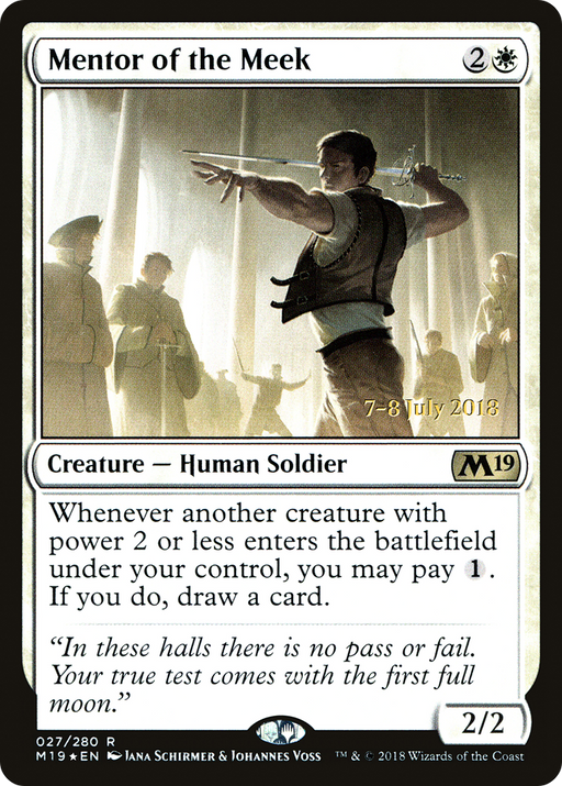 Mentor of the Meek (PRE-027) [Core Set 2019 Promos] Foil MTG Single Wizards of the Coast