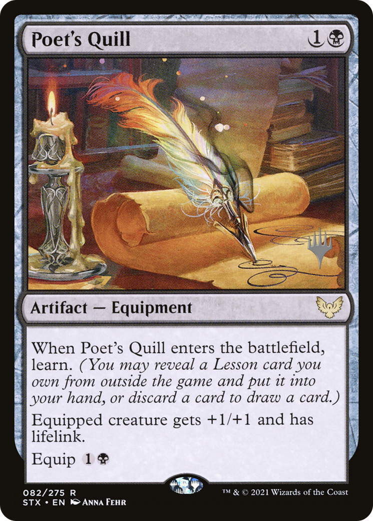 Poet's Quill (PPSTX-82P) [Strixhaven: School of Mages Promos] MTG Single Wizards of the Coast