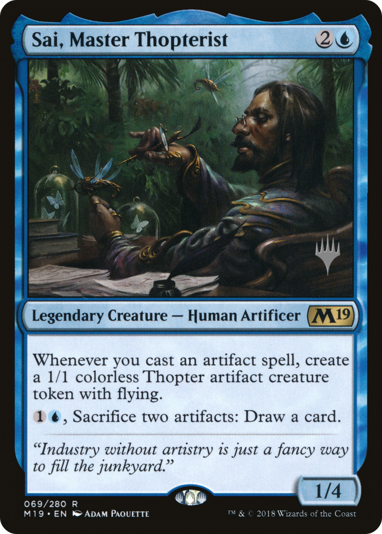 Sai, Master Thopterist (PPM20-69P) [Core Set 2019 Promos] MTG Single Wizards of the Coast