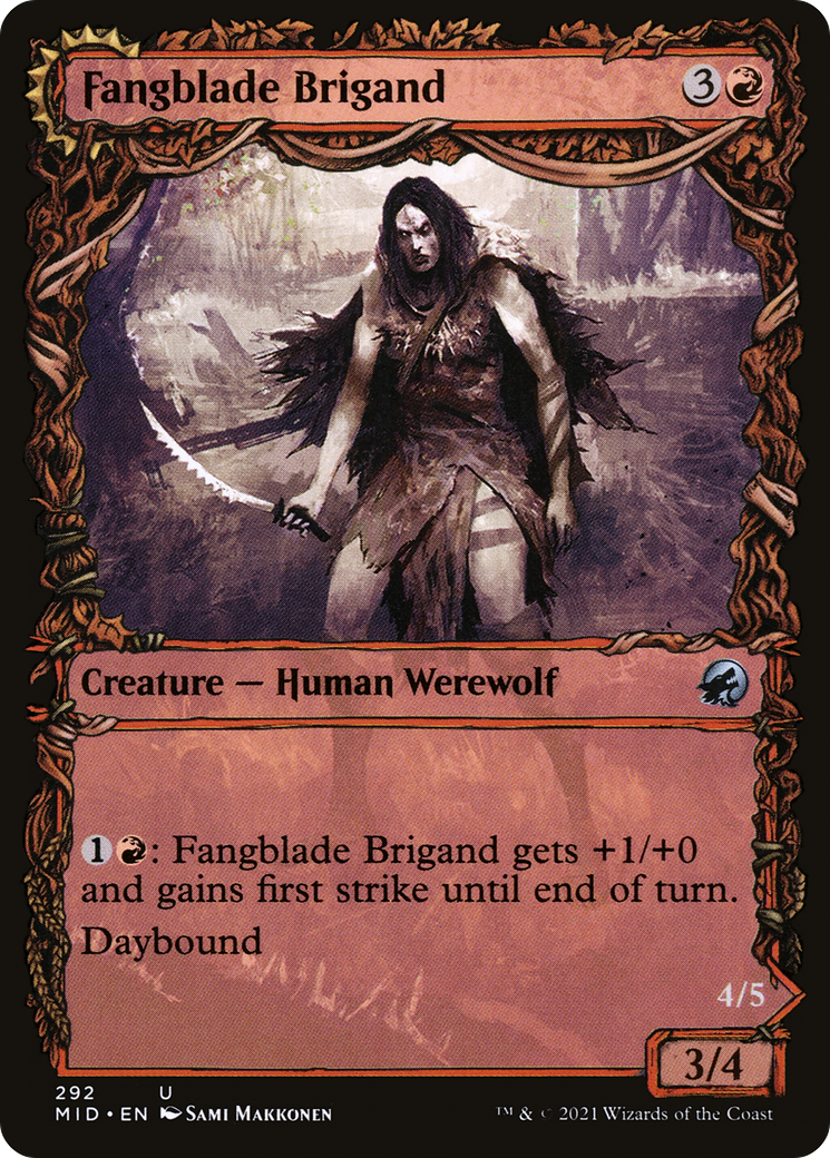 Fangblade Brigand (MID-292) [Innistrad: Midnight Hunt] (Showcase) Foil MTG Single Wizards of the Coast