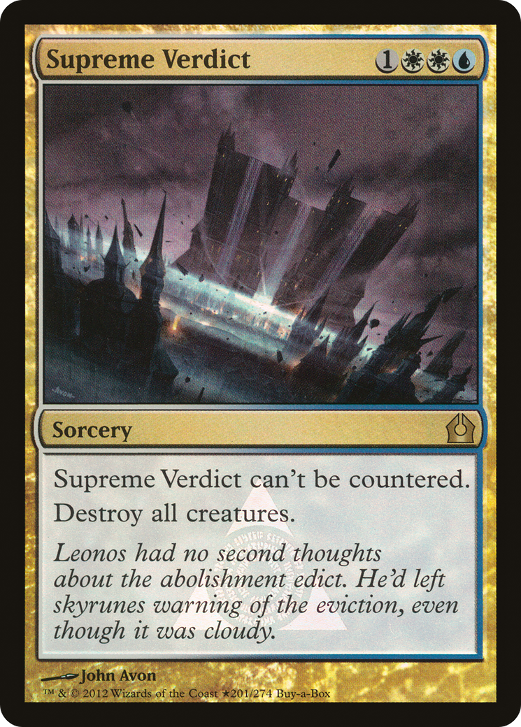 Supreme Verdict (BABP-201) [Return to Ravnica Promos] Foil MTG Single Wizards of the Coast