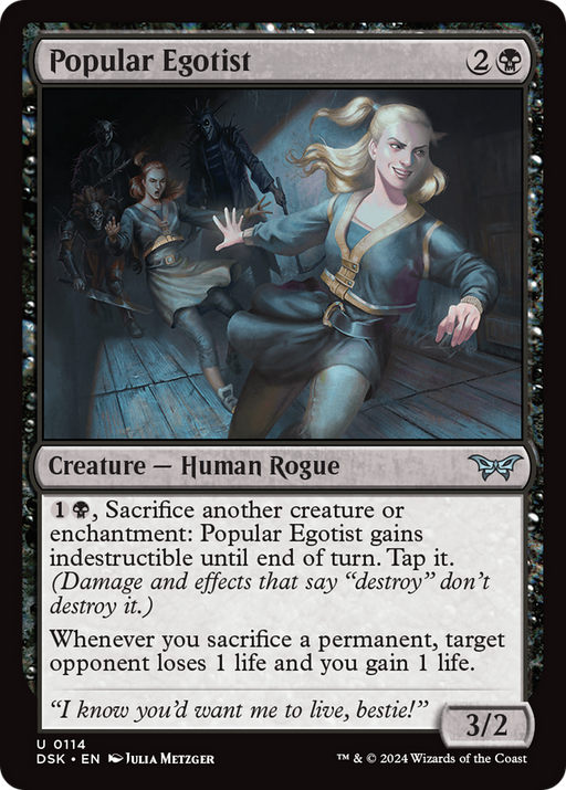 Popular Egotist (DSK-114) [Duskmourn: House of Horror] Foil MTG Single Wizards of the Coast