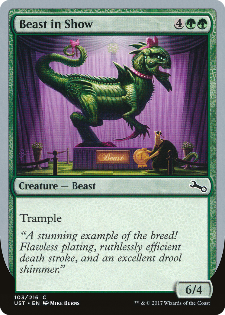 Beast in Show (A) (UST-103) [Unstable] Foil MTG Single Wizards of the Coast